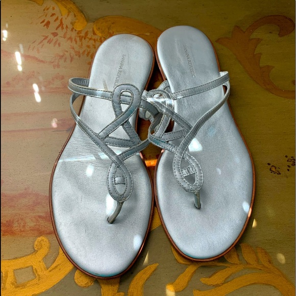 Banana Republic Shoes - Banana Republic silver sandals